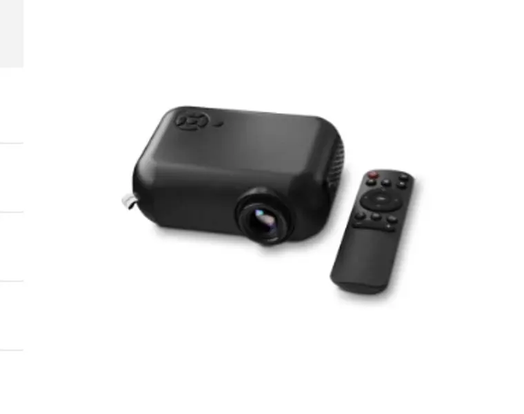Svart Mikamax Smart Mini Projector med fjärrkontroll